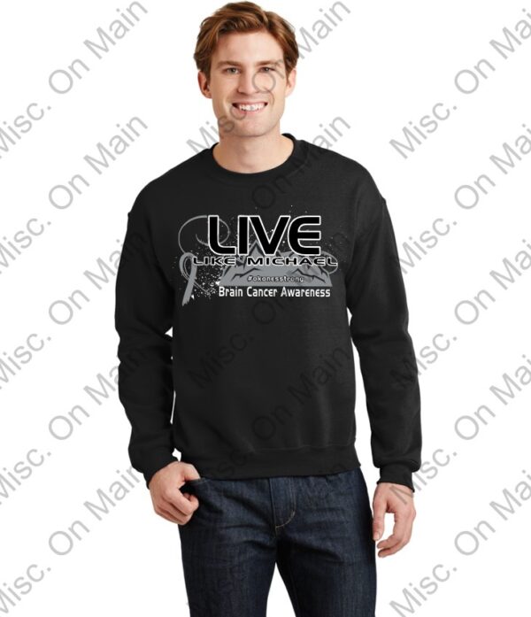 Gildan Crewneck Sweatshirt with Live like Michael Screen - Image 2