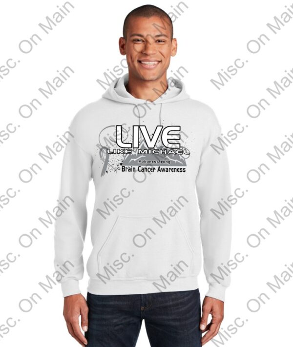 Gildan Hooded Sweatshirt with Live like Michael Screen