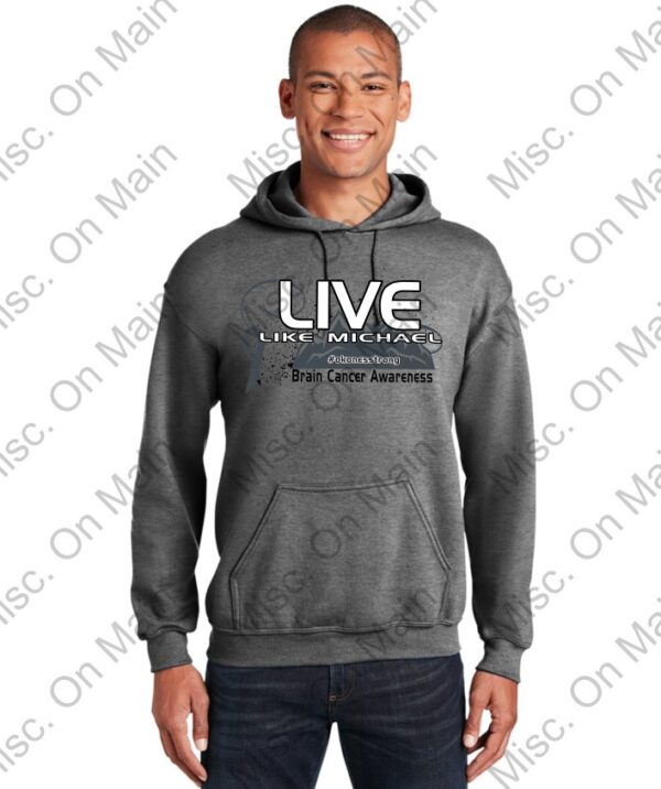 Gildan Hooded Sweatshirt with Live like Michael Screen - Image 3