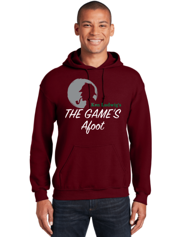 Gildan Hooded Sweatshirt with The Game's Afoot Printing