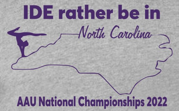 Bella & Canvas T-Shirt w/ AAU National Championships 2022 North Carolina Printing - Image 3