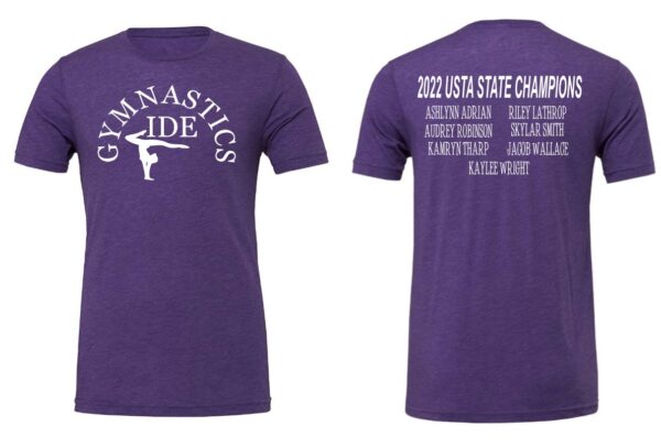 Bella & Canvas T-Shirt w/ 2022 USTA STATE CHAMPION Vinyl