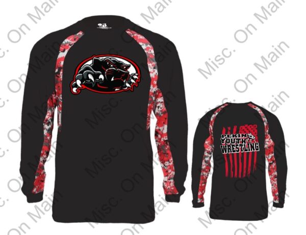 Badger Digital Long Sleeve T-Shirt with Pekin Youth Wrestling Printing