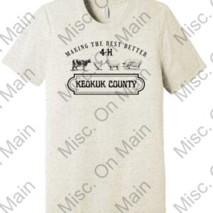 Bella & Canvas T-Shirt with Keokuk County 4-H Printing