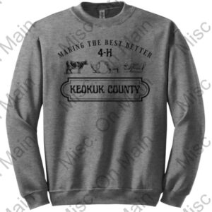 Gildan Crewneck Sweatshirt with Keokuk County 4-H Printing