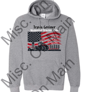 Gildan Hooded Sweatshirt w/ Travis Greiner Memorial Ride 2025 Printing