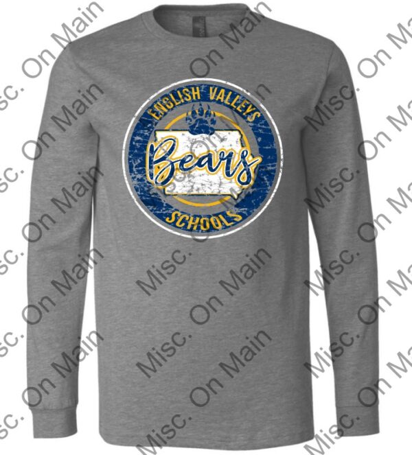 BELLA + CANVAS - Unisex Jersey Long Sleeve Tee w/ English Valleys Schools Printing