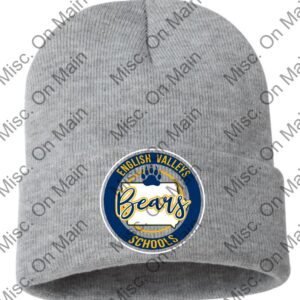 Sportsman - 12" Solid Knit Beanie w/ English Valleys Schools Embroidery