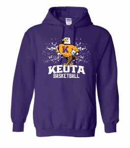 Gildan Hooded Sweatshirt w/ Strutting Keota Eagle Basketball 2025
