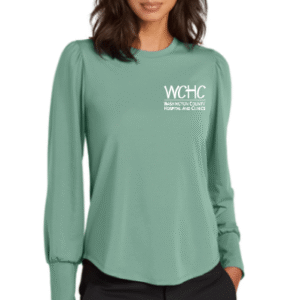 Mercer+Mettle Women’s Stretch Jersey Long Sleeve Blouson Top w/ WCHC Left Chest Embroidery
