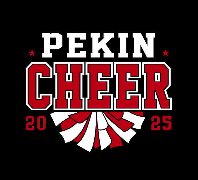 Gildan Hooded Sweatshirt with Customized Pekin Cheer Printing - Image 5