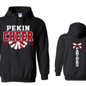 Gildan Hooded Sweatshirt with Customized Pekin Cheer Printing