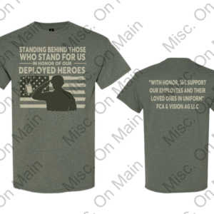 Gildan  Short Sleeve T-Shirt with Stand Behind Those, Who Stand for Us- FCA Vision Ag