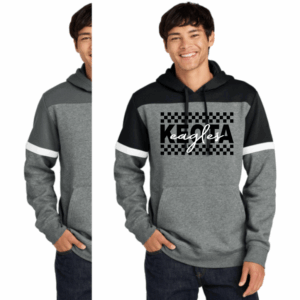 Sport Tek Unisex Fleece ColorBlock Hooded Sweatshirt w/ Customizable Keota Eagles Design