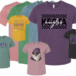 Bella & Canvas Youth Tee w/ Customizable Keota Eagles Printing