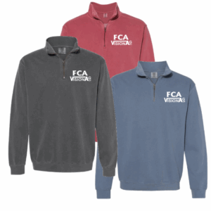 Comfort Colors Unisex Garment Dyed Quarter Zip Sweatshirt w/ Custom FCA Embroidery Logo