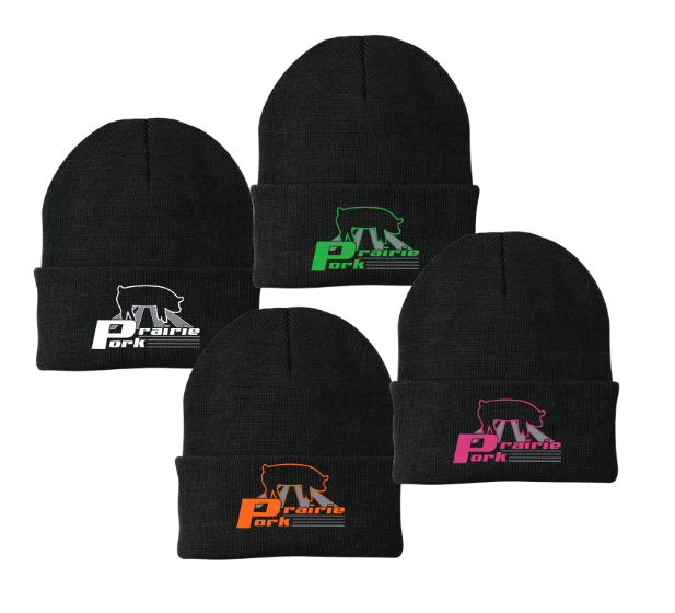Port Authority Knit Cap w/ Praire Pork Embroidery