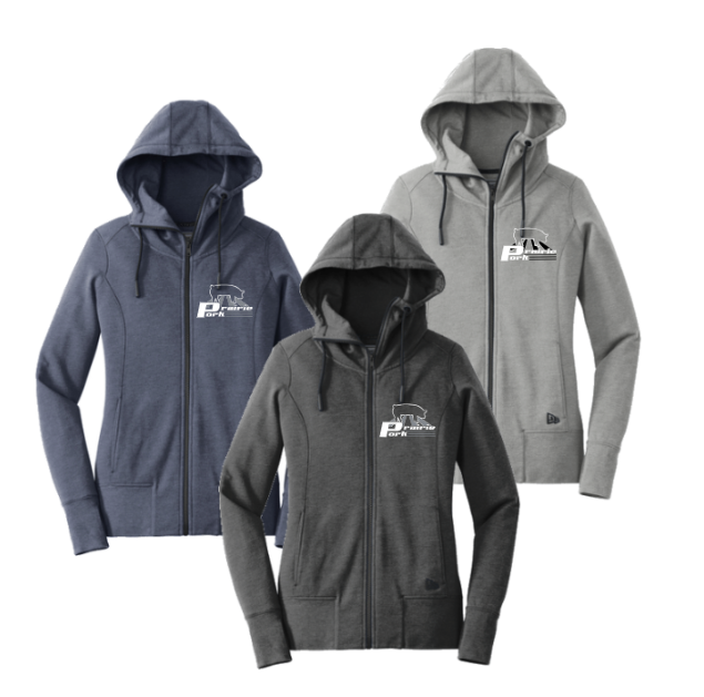 New Era Ladies Tri-Bled Fleece Full Zip Hoodie w/ Praire Pork Embroidery