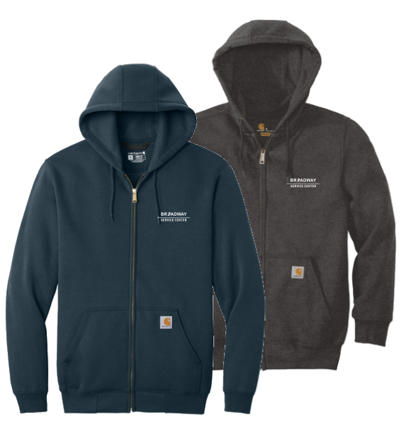 Carhartt Rain Defender Heavyweight Hooded Zip-Front Sweatshirt w/ Custom FCA Embroidered Logo - Image 2
