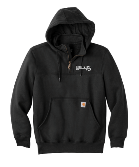 Carhartt Rain Defender Heavyweight Hooded 1/4 Zip Sweatshirt w/ Custom FCA Embroidered Logo