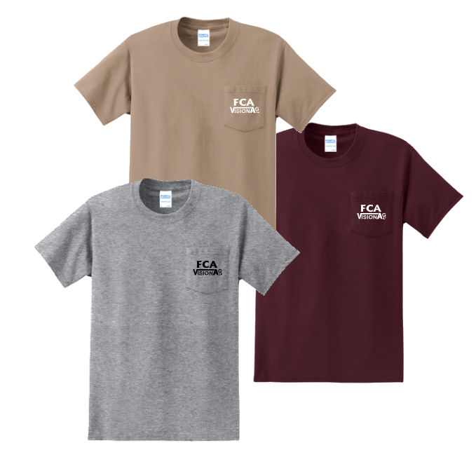 Port & Company Short Sleeve Essential Tall Pocket Tee w/ Custom FCA Printing Logo