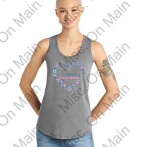 District Racerback Tank Top w/ Saylor's Neighbors Printing