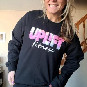 Gildan Crewneck Sweatshirt with UPLIFT Tie Dye Applique Embroidery