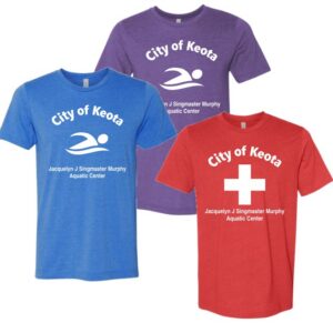Bella & Canvas CVC Jersey Tee with customized Keota Pool Logo