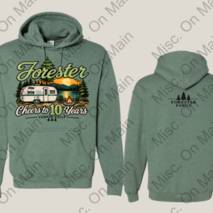 Gildan Hooded Sweatshirt with Forester Camper Rally Logo