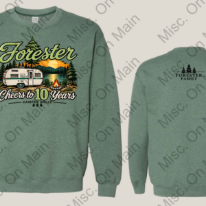 Gildan Crewneck with Forester Camper Rally Logo